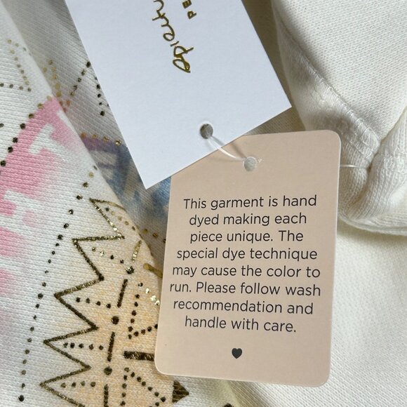 SPIRITUAL GANGSTER Universe Crewneck Sweatshirt Sz S Ivory White Graphic Cotton - Picture 7 of 12